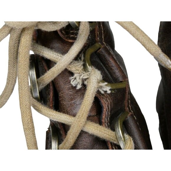 Sorel Cate Ankle Boots Women's 7 Brown Leather Lace Up Lug Block Heel Booties - Picture 8 of 11